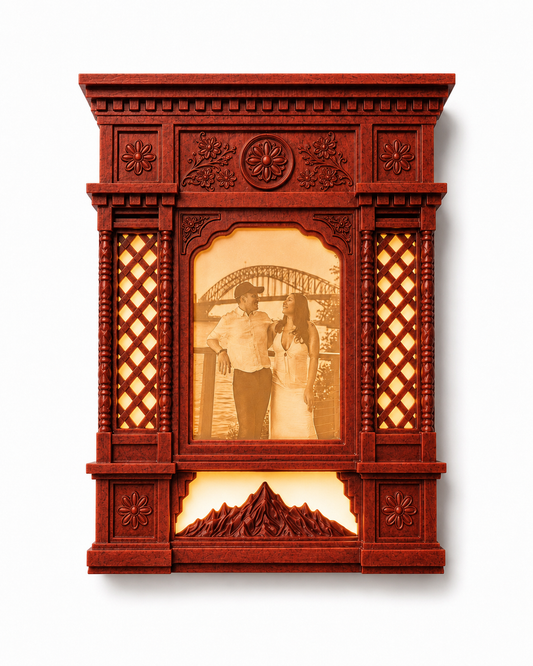 Newari Lithophane Window Frame